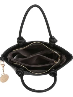 Sac à main noir uni pourvu d'une bandoulière plate réglable