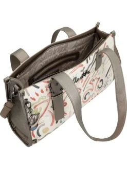 Sac à main porté épaule multicolore à motifs avec des anses et une bandoulière