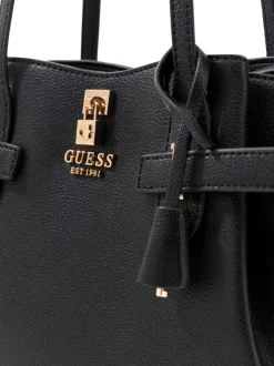 Sac à main porté épaule noir aspect grainé pourvu de fines anses plates