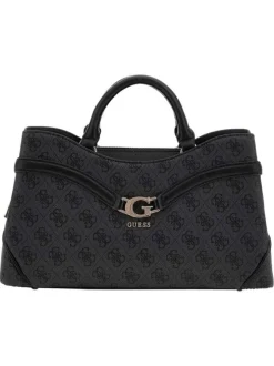 Sac à main porté épaule noir à imprimé monogramme avec une bandoulière amovible