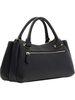 Sac à main porté épaule noir pourvu d'une anse amovible et réglable