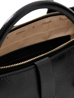 Sac à main porté épaule noir pourvu d'une anse amovible et réglable