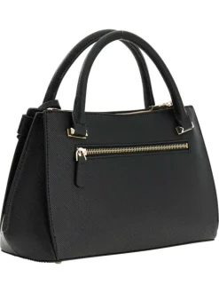 Sac à main porté épaule noir pourvu d'une bandoulière amovible