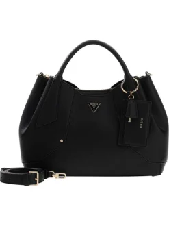 Sac à main à porté épaule noir pourvu d'une bandoulière amovible et réglable