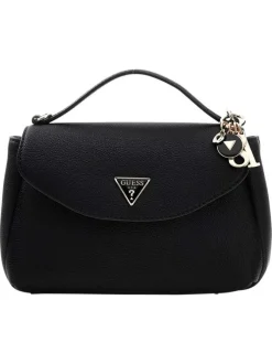 Sac à main porté épaule noir pourvu d'une bandoulière amovible et réglable