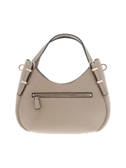 Sac à main porté épaule taupe avec bandoulière amovible et réglable