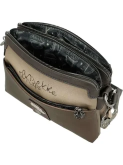 Sac multicolore à bandoulière plate et réglable orné d'un motif effet aquarelle