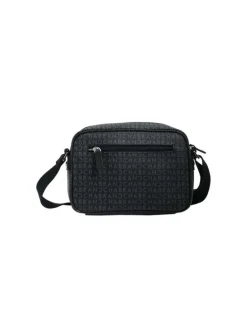 Sacoche Freedom noire imprimé du logo all-over avec une fermeture zippée