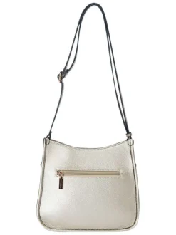 Sac or uni avec une bandoulière réglable et une fermeture à zip