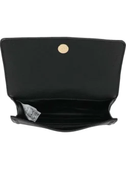Sac pochette noir à bandoulière amovible avec le logo de la marque