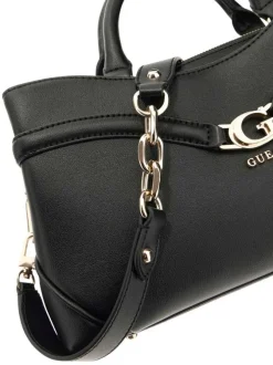 Sac porté main à fermeture zippée et bouton avec une bandoulière amovible