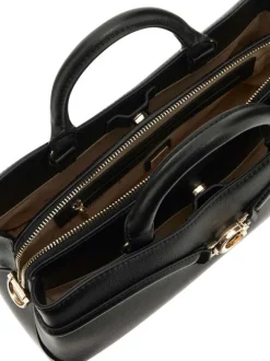 Sac porté main à fermeture zippée et bouton avec une bandoulière amovible