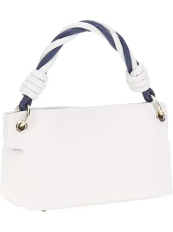 Sac porté mains blanc uni avec une anse et une bandoulière ajustable