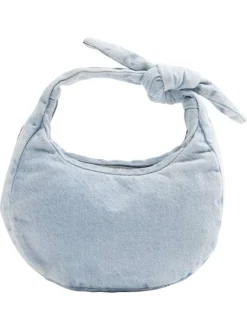 Sac porté mains en coton stone uni avec une fermeture zippée