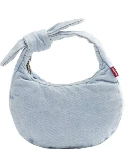 Sac porté mains en coton stone uni avec une fermeture zippée