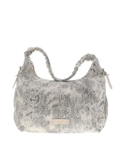Sac porté épaule beige animalier avec une bandoulière réglable