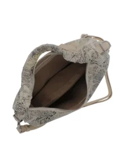 Sac porté épaule beige animalier avec une bandoulière réglable