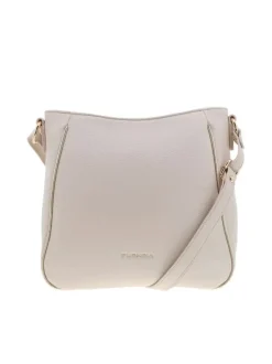 Sac porté épaule beige uni avec une bandoulière amovible réglable