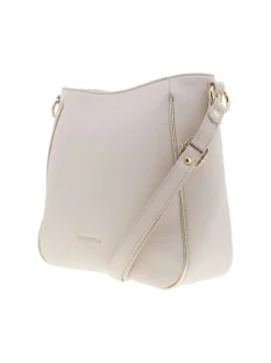 Sac porté épaule beige uni avec une bandoulière amovible réglable