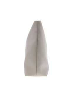 Sac porté épaule beige uni avec une fermeture zippée en doré