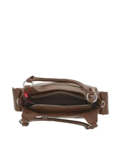 Sac porté épaule camel uni avec poches en relief sur les côtés