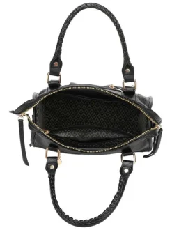 Sac porté épaule noir avec une bandoulière amovible et fermeture à glissière