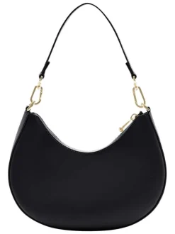 Sac porté épaule noir forme banane pourvu d'une bandoulière amovible