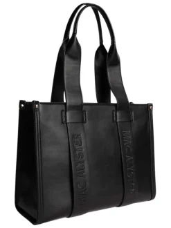 Sac porté épaule noir uni avec fermeture à zip muni de 2 anses