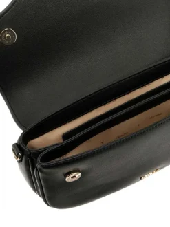 Sac porté épaule noir uni avec une anse et une bandoulière amovible