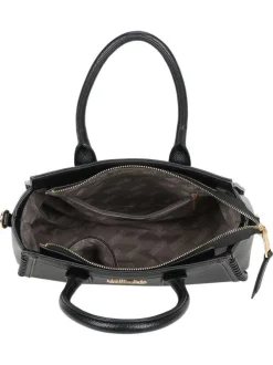 Sac porté épaule noir uni pourvu d'une bandoulière plate réglable