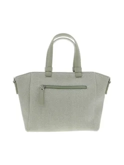 Sac porté épaule vert d'eau uni avec des anses et une poche à rabat à l'avant