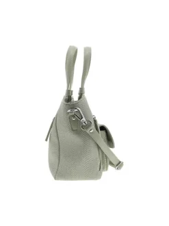 Sac porté épaule vert d'eau uni avec des anses et une poche à rabat à l'avant