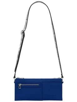 Sacs amovibles porté épaule bleu et python ornés du logo de la marque