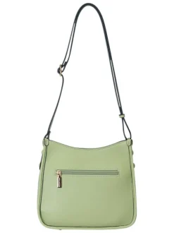 Sac vert d'eau uni avec une bandoulière réglable et fermeture à zip