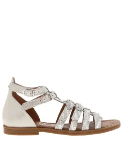 Sandales fille en cuir ITALIE argent