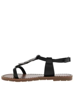 Sandales fille en cuir LUCINDA noir