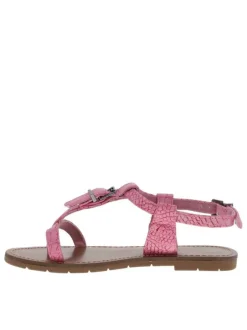 Sandales fille en cuir ZHOE fuchsia