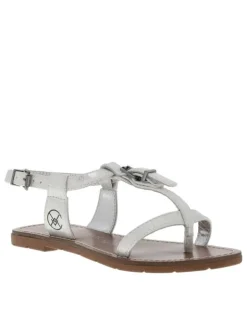 Sandales fille en cuir ZHOE argent