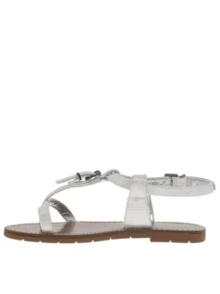 Sandales fille en cuir ZHOE argent