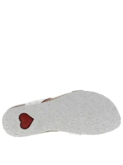 Sandales semi-compensées à première en cuir suède et bride entre-doigts
