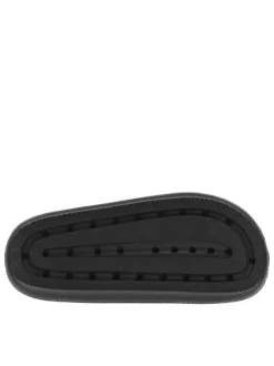 Sandales végan monochromes noires à semelle compensée et première ergonomique