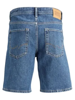 Short 5 Poches Chris en coton bleu uni avec une coupe slim et poches arrières