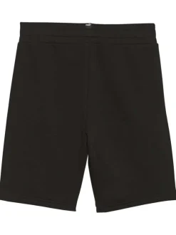 Short de jogging noir avec une coupe longue et une ceinture élastiquée