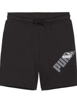 Short de jogging noir uni avec une coupe courte et une ceinture élastiquée