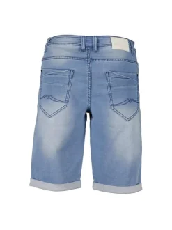 Short en jean effet délavé pour garçon stone en coton coupe droite