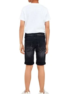 Short noir uni avec une fermeture boutonnée avec zip et une coupe slim