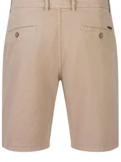 Short beige pour homme avec imprimé losanges en coton coupe droite IRKUS