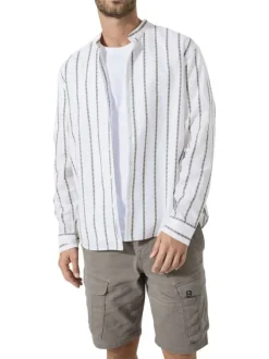 Short cargo en coton taupe uni avec une coupe droite et 4 poches