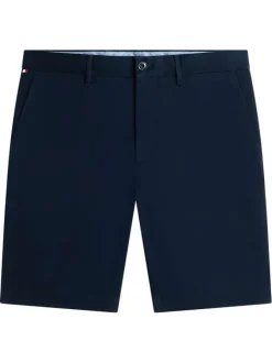 Short chino Denton en coton marine à coupe droite pourvu de multiples poches