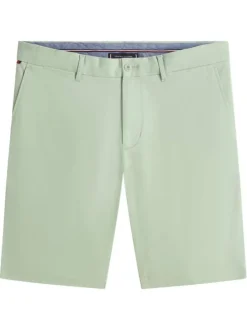 Short chino Denton en coton vert d'eau à coupe droite pourvu de multiples poches
